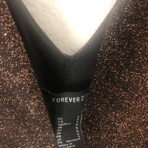 forever 21 sparkly copper brown jumpsuit